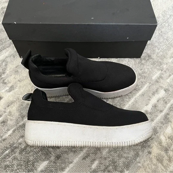 Windsor Smith 50mm Speedy Nylon Mesh Slip On Sneakers in Black - Picture 2 of 12